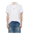 Hugo Boss White Relaxed-fit Cotton Mesh Polo In White