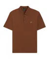 Hugo Boss Mens Medium Brown Logo-embroidered Short-sleeve Cotton Polo Xxl In Brown