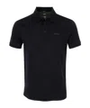 Hugo Boss Paddy Polo Shirt With Drop-needle Stitching In Black