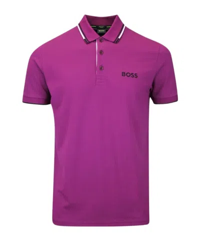 Hugo Boss Short-sleeved Polo Shirt In Purple