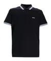 Hugo Boss Embroidered-logo Cotton Polo Shirt In Black