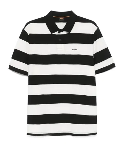 Hugo Boss Short-sleeved Polo Shirt In Black