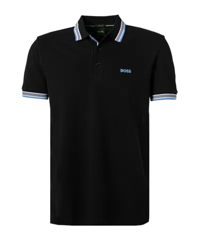 Hugo Boss Short-sleeved Polo Shirt In Black
