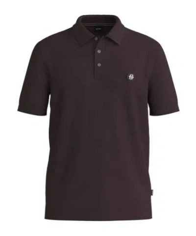 Hugo Boss Short-sleeved Polo Shirt In Black