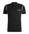 Hugo Boss Boss X Matteo Berrettini Active Polo Shirt With Moisture Control In Black