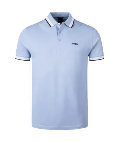 Hugo Boss Short-sleeved Polo Shirt In Blue