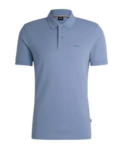 Hugo Boss Short-sleeved Polo Shirt In Blue