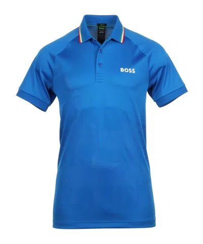 Hugo Boss Short-sleeved Polo Shirt In Blue