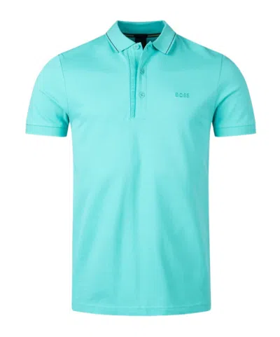 Hugo Boss Short-sleeved Polo Shirt In Blue