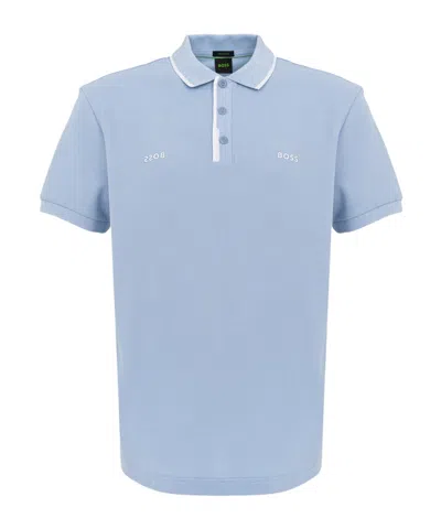 Hugo Boss Short-sleeved Polo Shirt In Blue