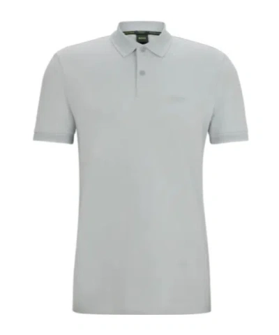 Hugo Boss Short-sleeved Polo Shirt In Gray