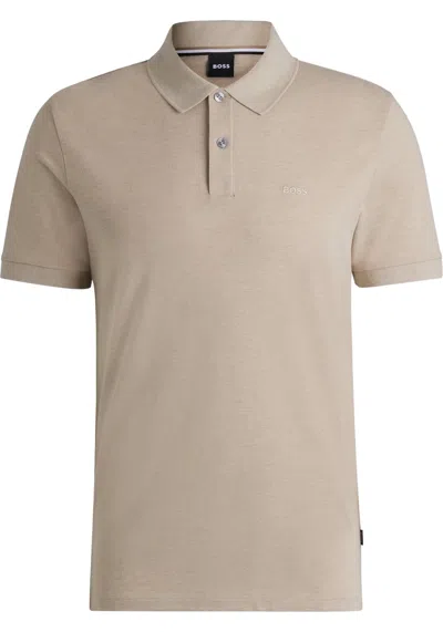 Hugo Boss Short-sleeved Polo Shirt In Nude
