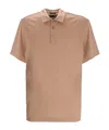 Hugo Boss Regular-fit Polo Shirt In Cotton And Silk In Nude
