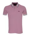 Hugo Boss Paddy Contrast Mens Polo In Purple