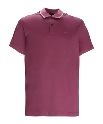 Hugo Boss Penrose Slim Fit Polo Shirt In Bright Purple