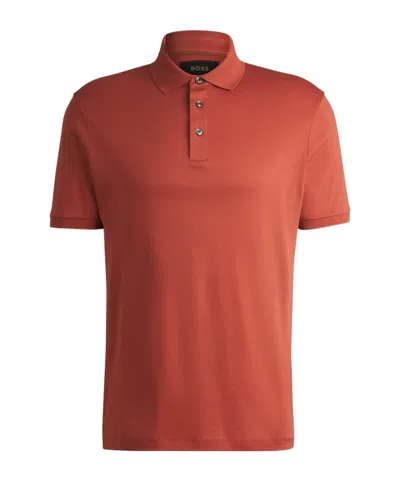 Hugo Boss Short-sleeved Polo Shirt In Red