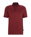 Hugo Boss Penrose Contrasting-collar Polo Shirt In Red