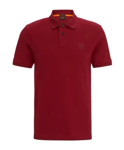 Hugo Boss Short-sleeved Polo Shirt In Red