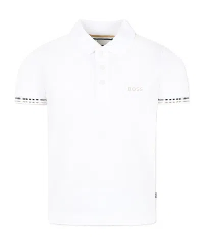 Hugo Boss Short-sleeved Polo Shirt In White