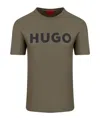 Hugo Boss Short-sleeved Round Collar T-shirt In Green