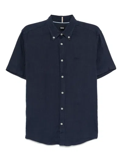 Hugo Boss Short-sleeved Shirt In Blue