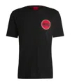 Hugo Boss Hugo Danetchorb Crew Neck T Shirt Black In Black
