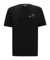 Hugo Boss T-shirt With Skate Artwork Front And Back In Black