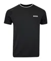 Hugo Boss X Matteo Berrettini Stretch-jersey T-shirt With Signature Details In Black