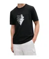 Hugo Boss Stretch-cotton T-shirt With Printed And Embroidered Artwork In Black