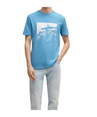 Hugo Boss Short-sleeved T-shirt In Blue