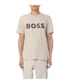 Hugo Boss T-shirt Boss Men Color Beige In Gray