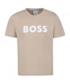 Hugo Boss T-shirt Mit Logo-print In Nude