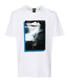 Hugo Boss Cotton-blend T-shirt With Skate Artwork Front And Back In White