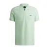 HUGO BOSS SHORT-SLEEVED ZIP-NECK POLO SWEATER WITH LOGO DETAIL