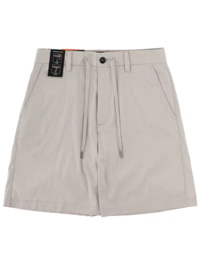 Hugo Boss Drawstring Shorts Belt Loops Side Pockets In Neutral