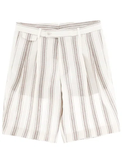 Hugo Boss Shorts In Lino In White