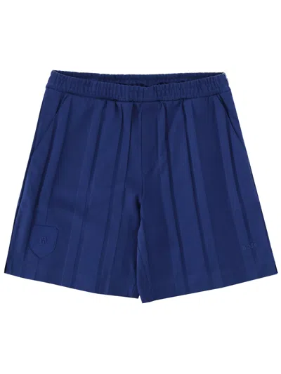 Hugo Boss X World Cup Luxe Huxley 7 Stripe Shorts In Blue