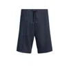 Hugo Boss Shorts With Double B Monogram In Blue