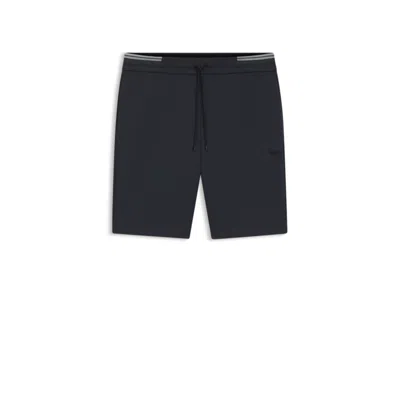 Hugo Boss Shorts With Stripe Details In Black