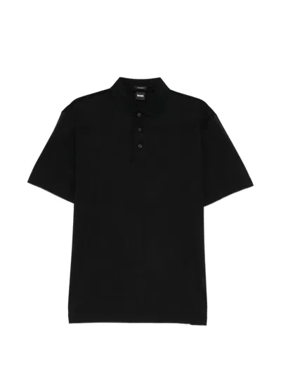 Hugo Boss Short-sleeve Polo Shirt In Black