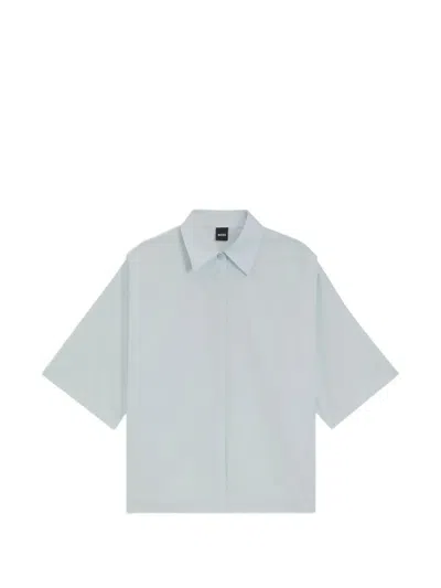 Hugo Boss Short-sleeve Shirt In Blue