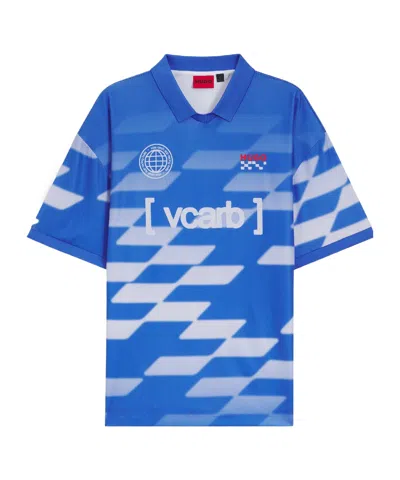 Hugo Boss Shortsleeve Sports Jersey In Blue