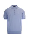 Hugo Boss Light Blue Solid Shirt Collar Polo In Blue
