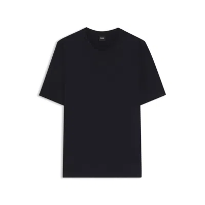 Hugo Boss Short-sleeved Sweater With Knitted Structure In Multi