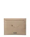 Hugo Boss Shotgun Leather Card Case In Sand