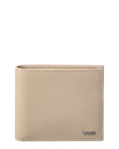 Hugo Boss Shotgun Leather Wallet In Neutral
