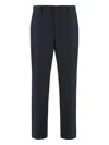 Hugo Boss Boss Virgin Wool Trousers In Blue