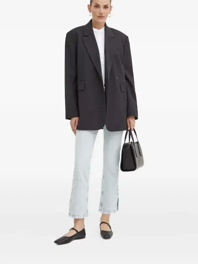 Hugo Boss Side-slit Jeans In Blue