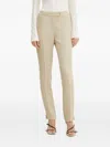 Hugo Boss Side-split Straight Trousers In Neutral