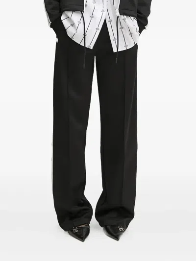 Hugo Boss Side-stripe Trousers In Black